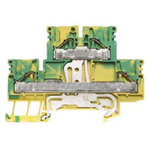 Weidmuller Double-tier terminal, push-in, green/yellow, 4mm² Weidmuller